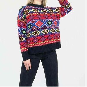 Polo Ralph Lauren Women Wool Cashmere Fair Isle Sweater Small